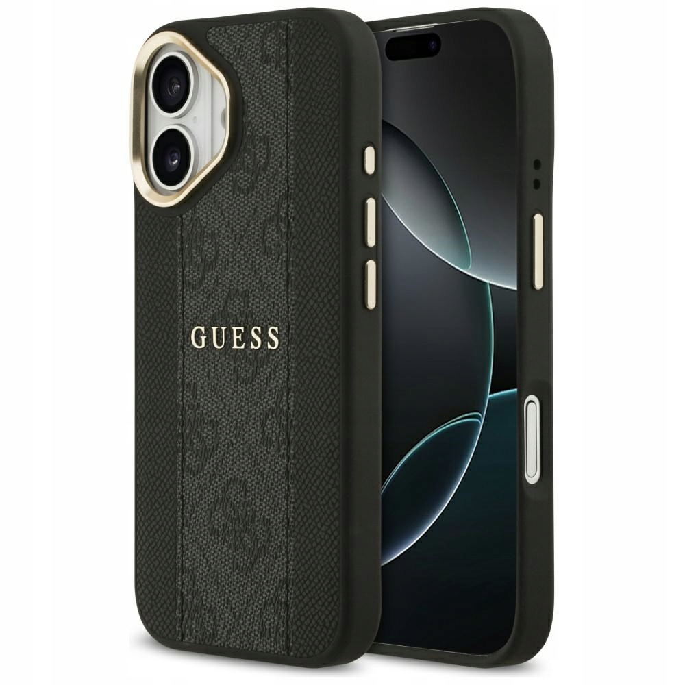 Pouzdro Guess 4G Stripe MagSafe pro iPhone 17, černé