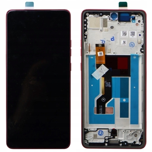 LCD Displej Rámeček Motorola Moto G86 5G XT2527 Červený Originální