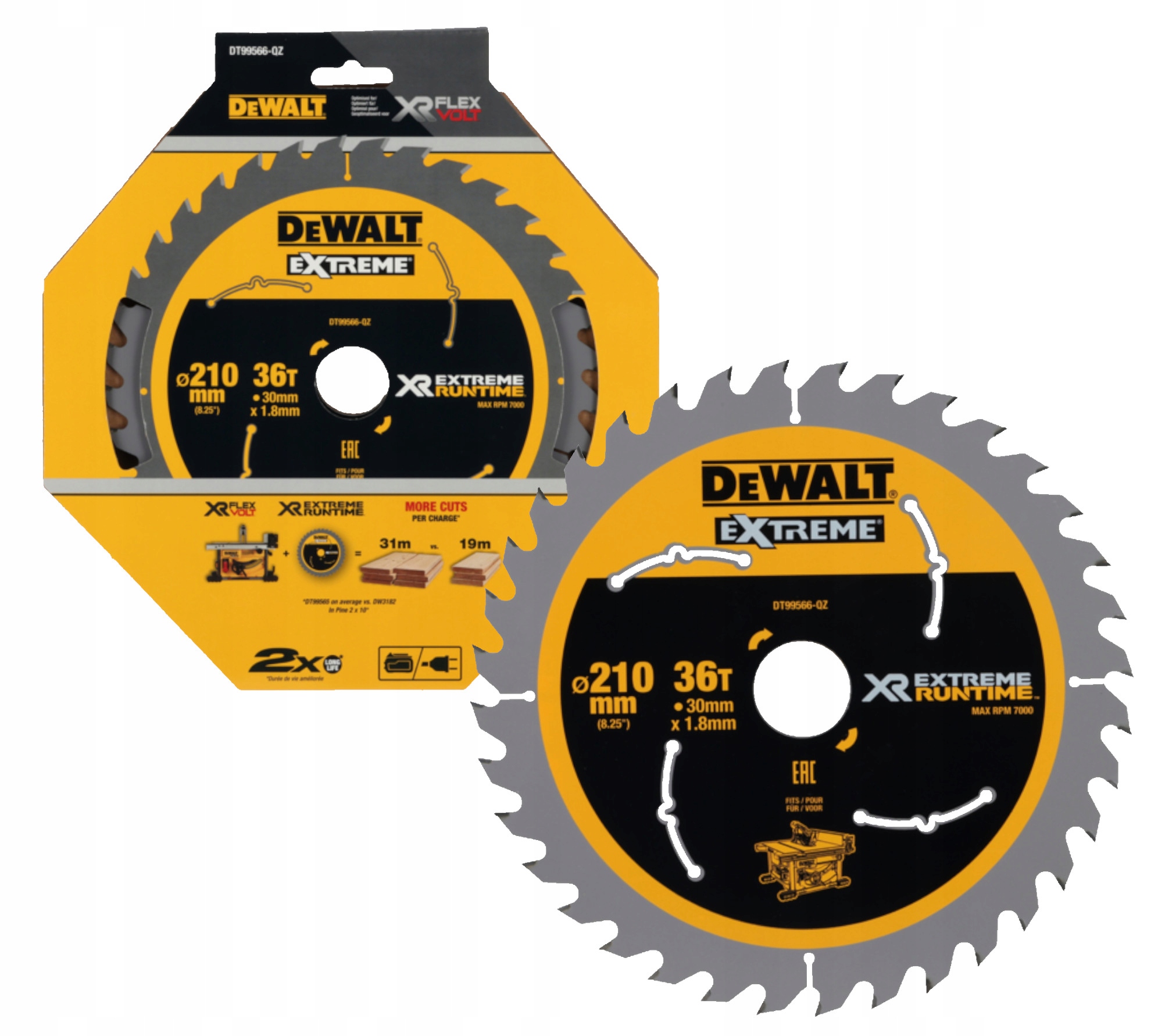DeWALT Tarcza pilarska do drewna Xr Extreme Runtime 210 x 30/ 36T DT99566
