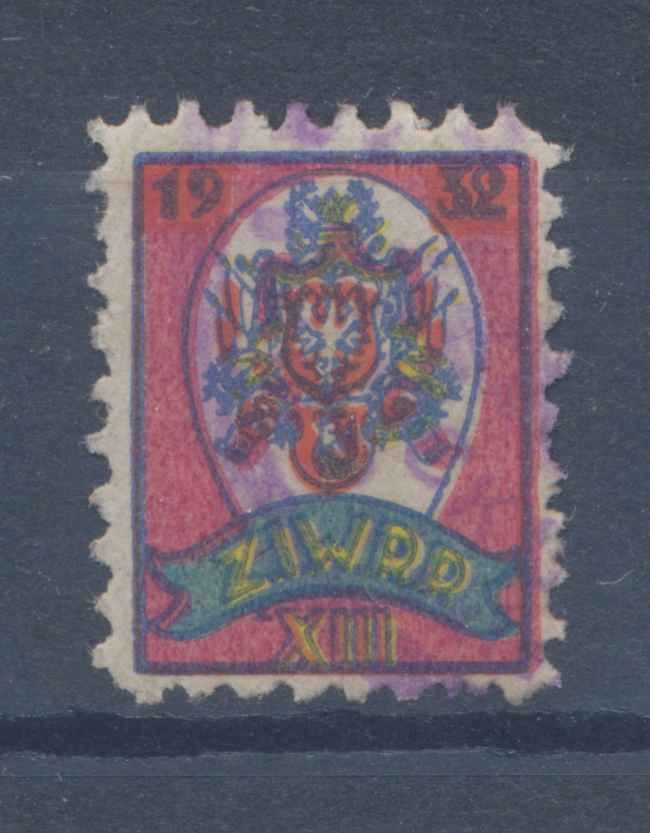1932 ZWIĄZEK INWALIDÓW WOJENNYCH R.P. znaczek składkowy.