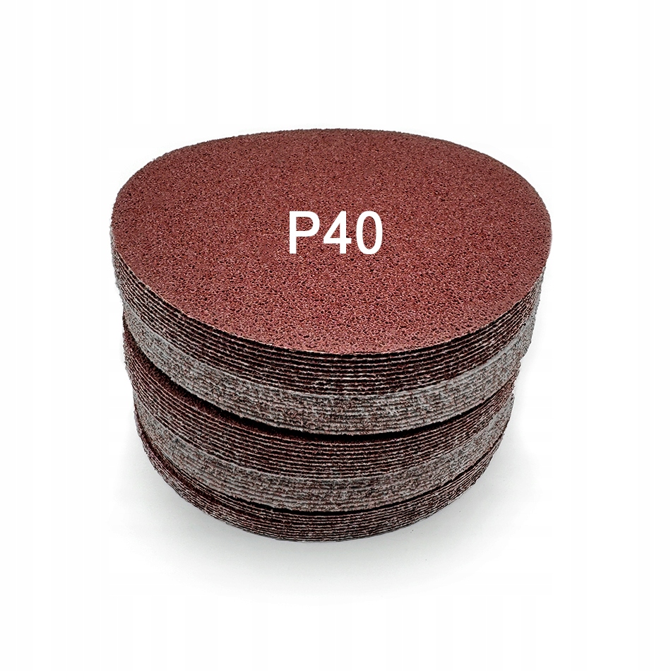 PAPIER ŚCIERNY NA RZEP 125mm P40 (50szt.)