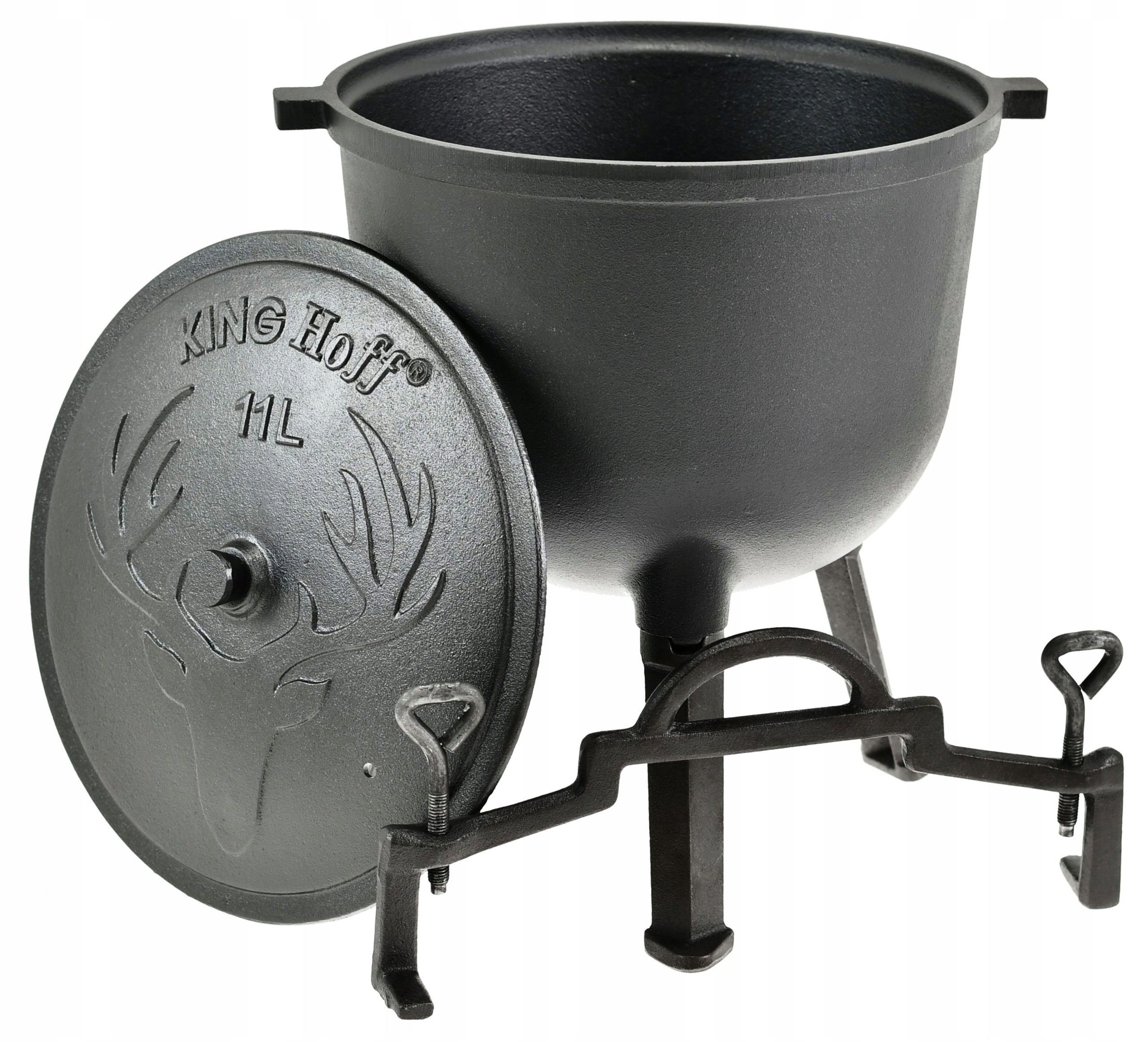 Kociołek Żeliwny 11 L Garnek Myśliwski Węgierski na Pieczonki Ognisko Grill