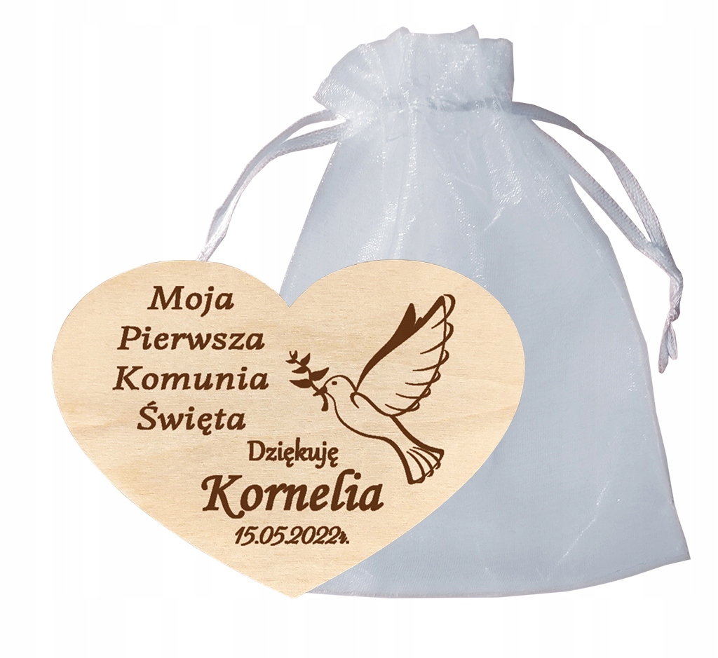 PODZIĘKOWANIE DLA GOŚCI PIERWSZA KOMUNIA ŚWIĘTA IMIĘ DATA GRAWER MAGNES