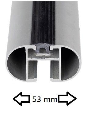 AMOS BELKI ALUMINIOWE BAGAŻNIKA DACHOWEGO "AERO" 1,2 M Z ZAMKIEM (KPL 2 SZT