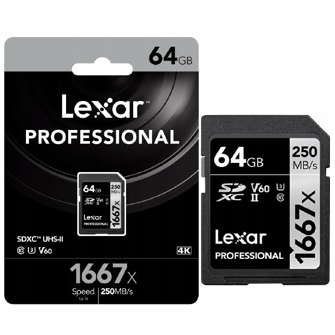 Paměťová karta Lexar Sdxc 64GB Professional 1667x Uhs-ii U3 V60