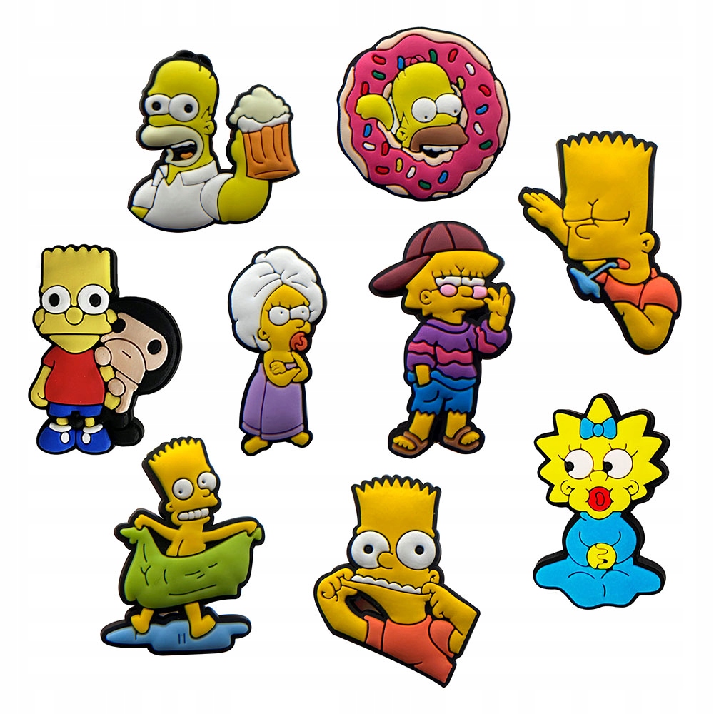 Připínáček Pin bot Crocs Crocsů 9 vkládacích sponek The Simpsons Simpsonovi