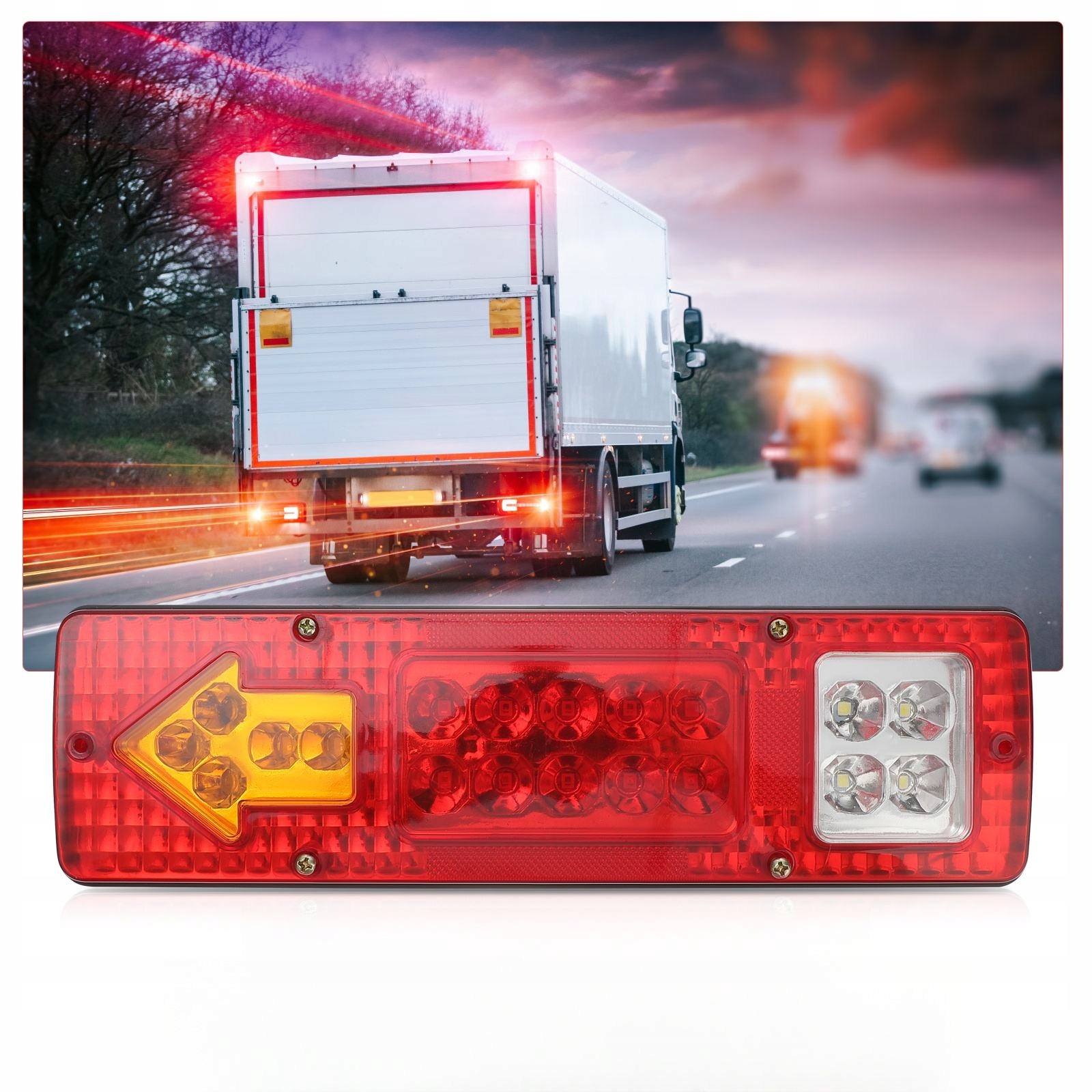 Belaidžių galinių LED lempų rinkinys su magnetais, 12 V