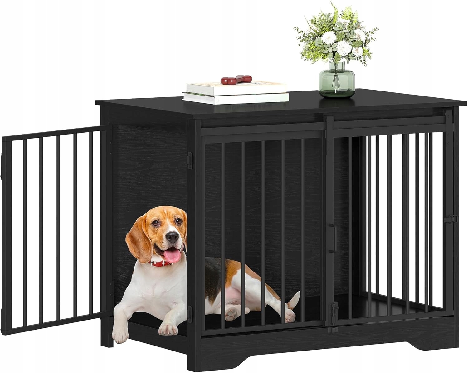 Levně Nábytková klec pro psa 3 posuvné dveře Moderní skříň pro psy