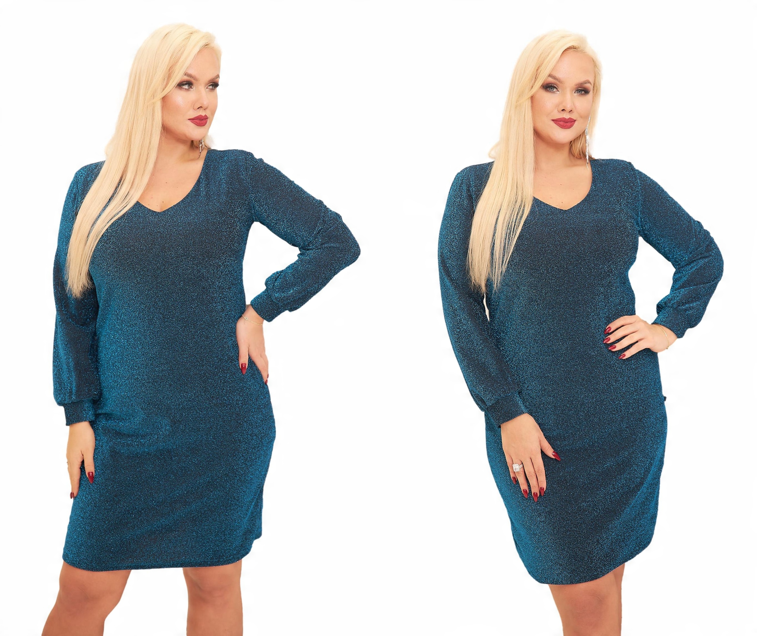 

Premium Sukienka Błyszcząca Plus Size 3XL