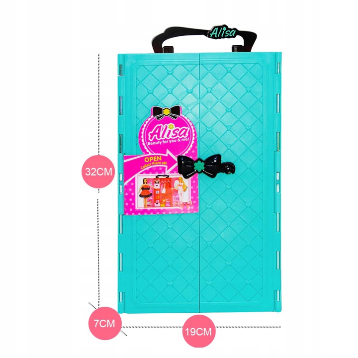 SZAFA GARDEROBA NA UBRANIA DLA LALEK WALIZKA Kod producenta 00