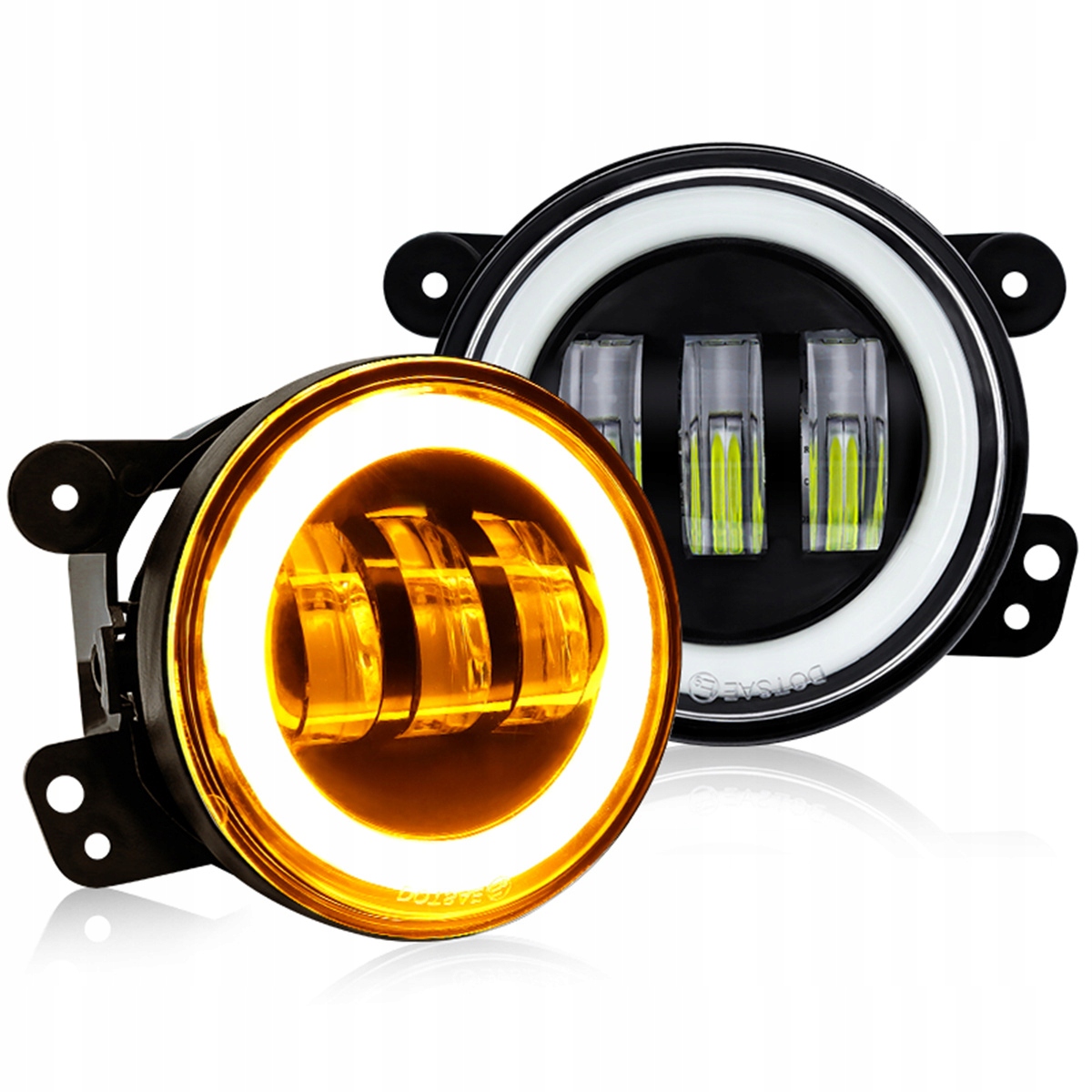 2KS 4PALCOVÁ Přední Led Lampa Světlomet Retro Motocyklová Homologace