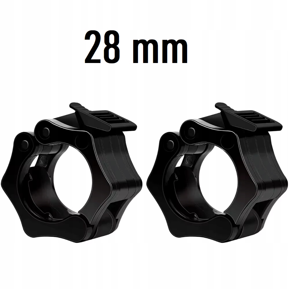 Zacisk szczękowy klamrowy 2szt. 28mm na gryf na sztangę olimpijską SOLIDNY