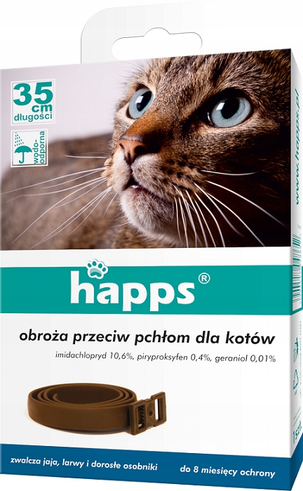 

Happs Obroża Pchły i Kleszcze Dla Kotów Bros