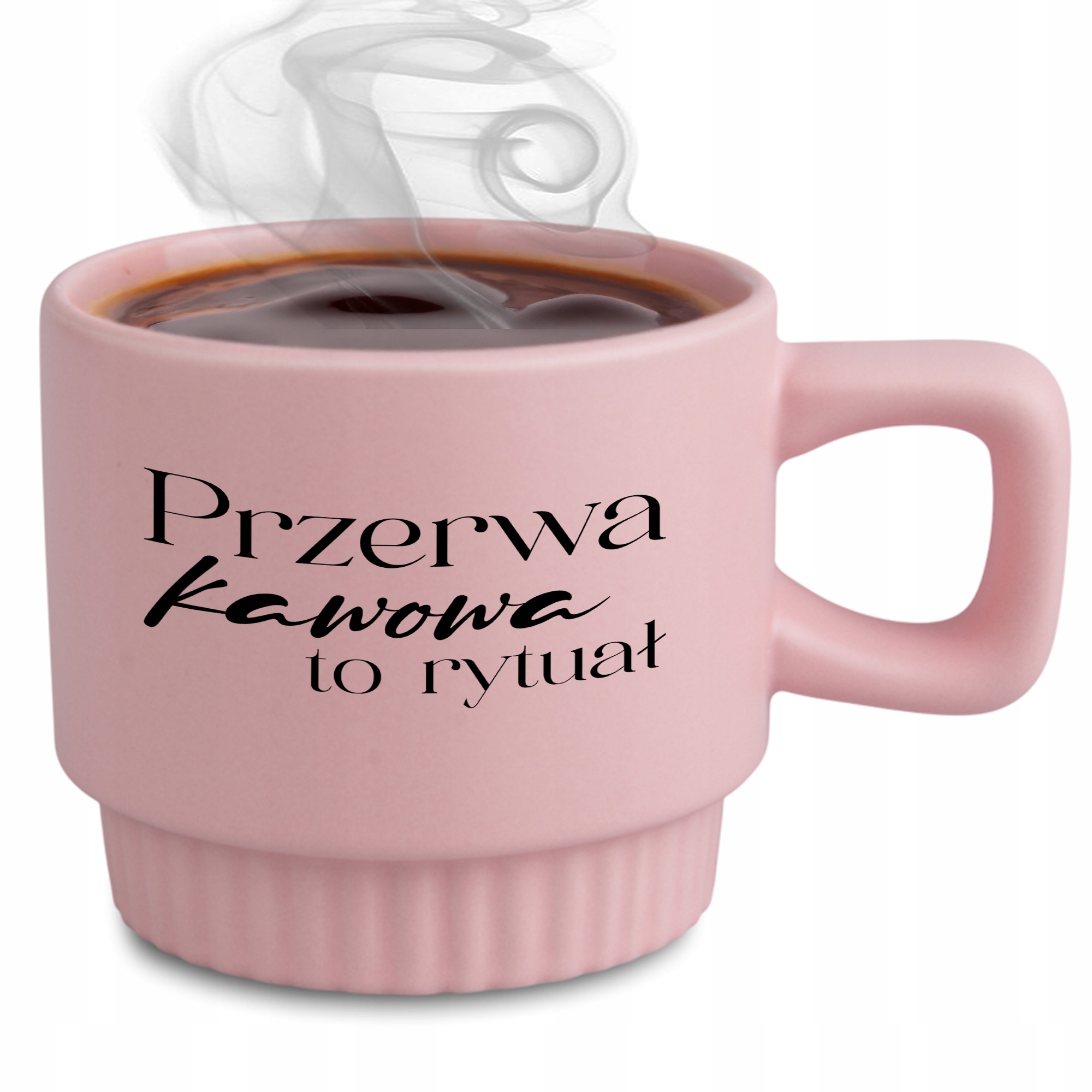 Hrnek Elegant Rýhovaný Růžový Dárek Do Kancelářské Práce Přestávka Na Kávu