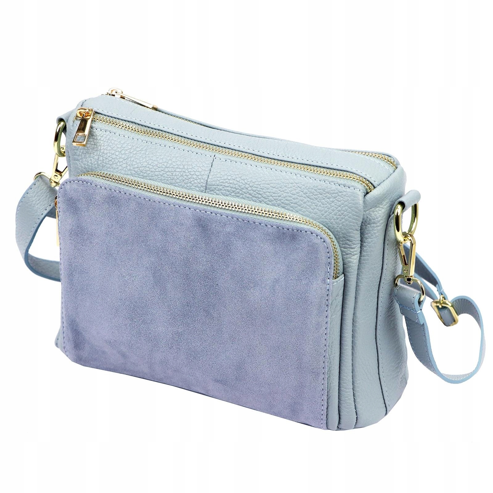 Dámská kabelka přes rameno kožená modrá Luka