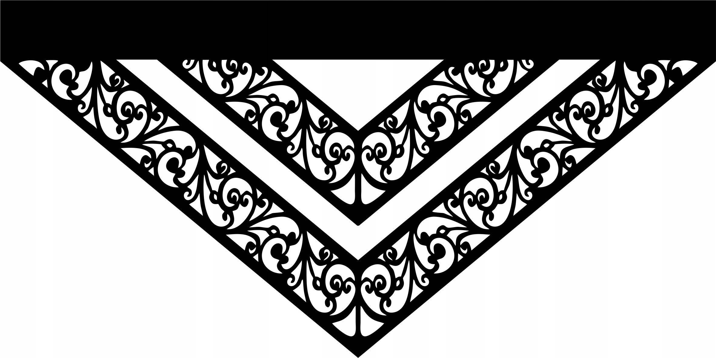 Ažurový vzor na záclony PiroT7657w Tloušťka 1,5 mm Prémiová kvalita Černá 140x70 cm