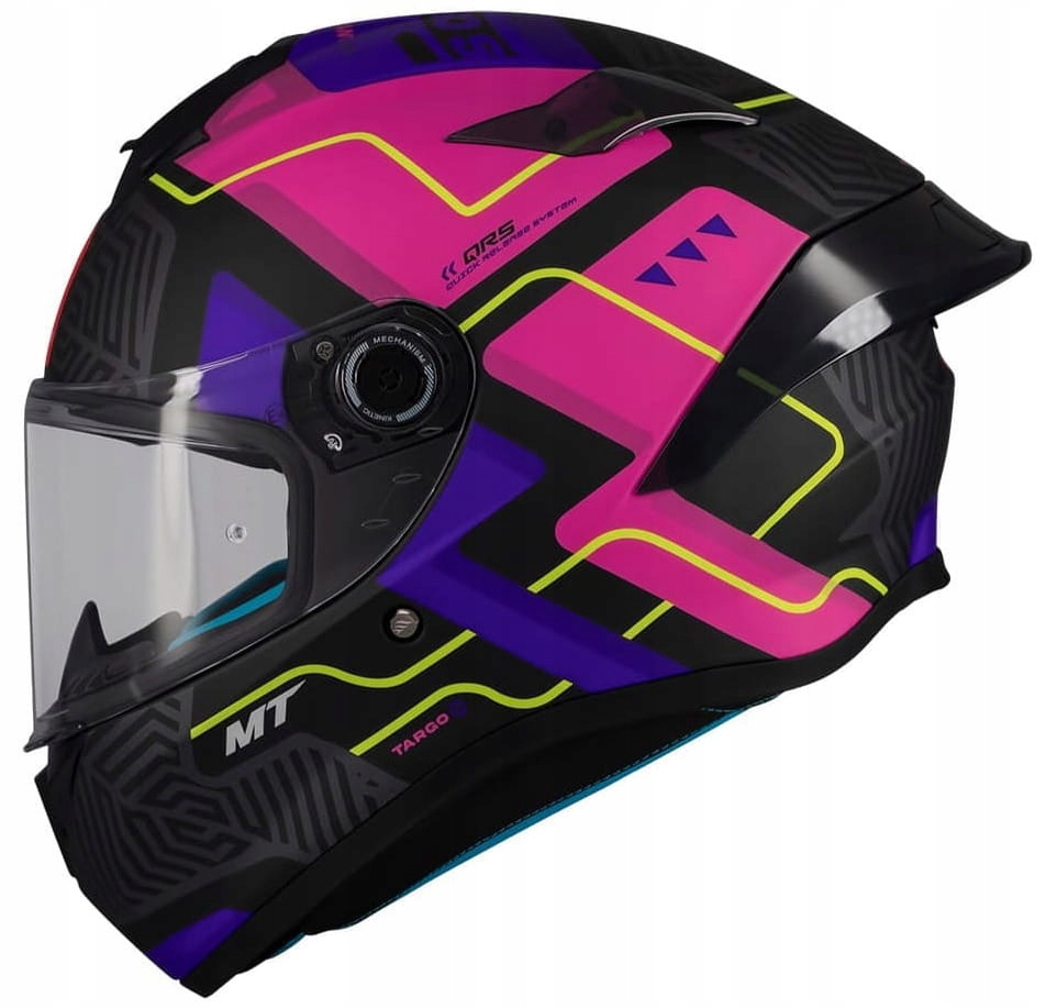 Mt Helmets Targo S Brik C8 Blck Pink Matt Integrálna Motocyklová Prilba