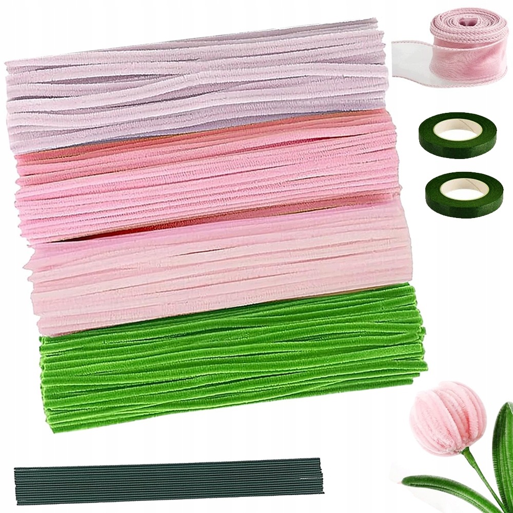 400 Kusů Lesklých Drátků Pro Výrobu Diy Tulipánových Kytic Jako Dárek