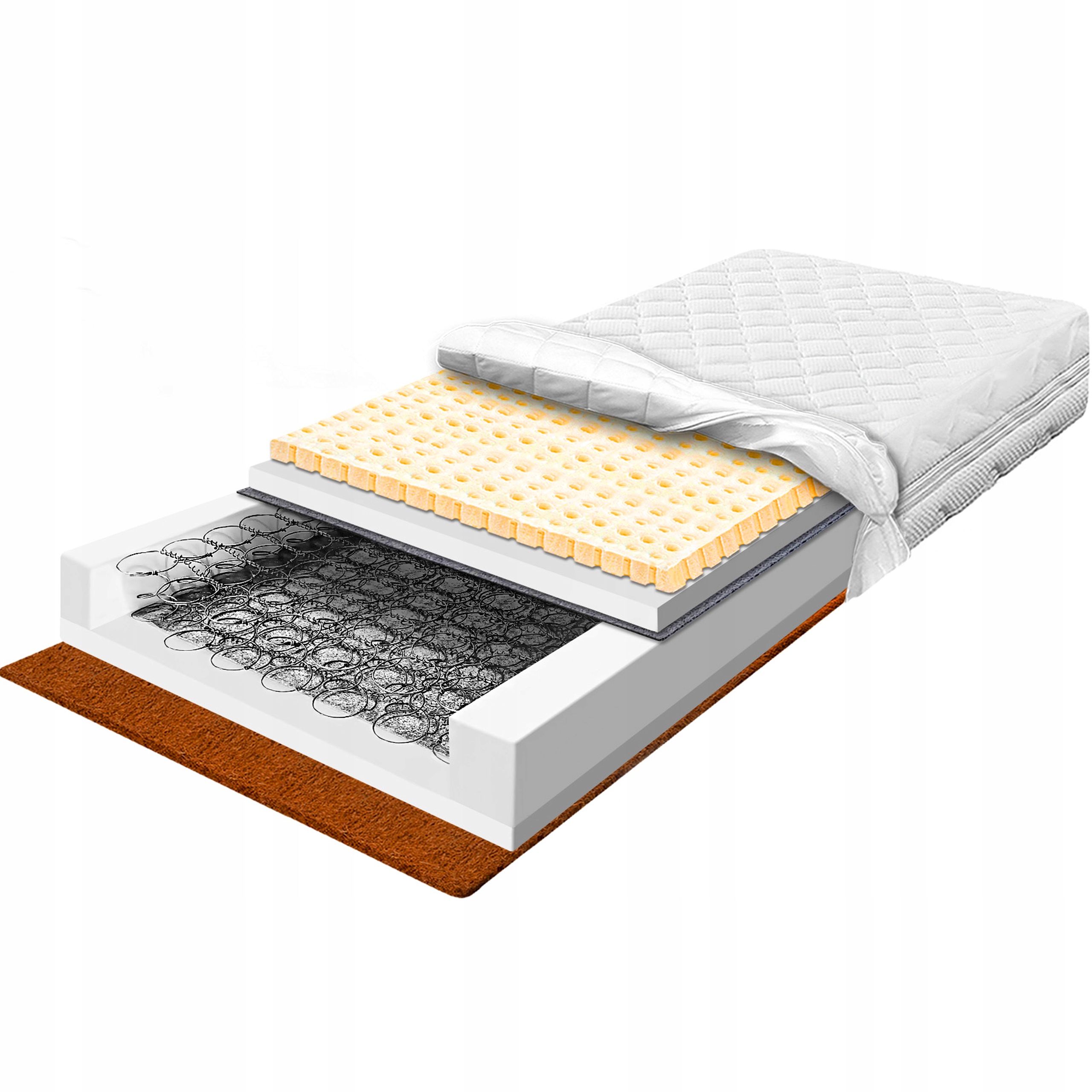 Bonelový matrac 140x180 latex a kokos 22 cm protiplesňový s bonellom H3