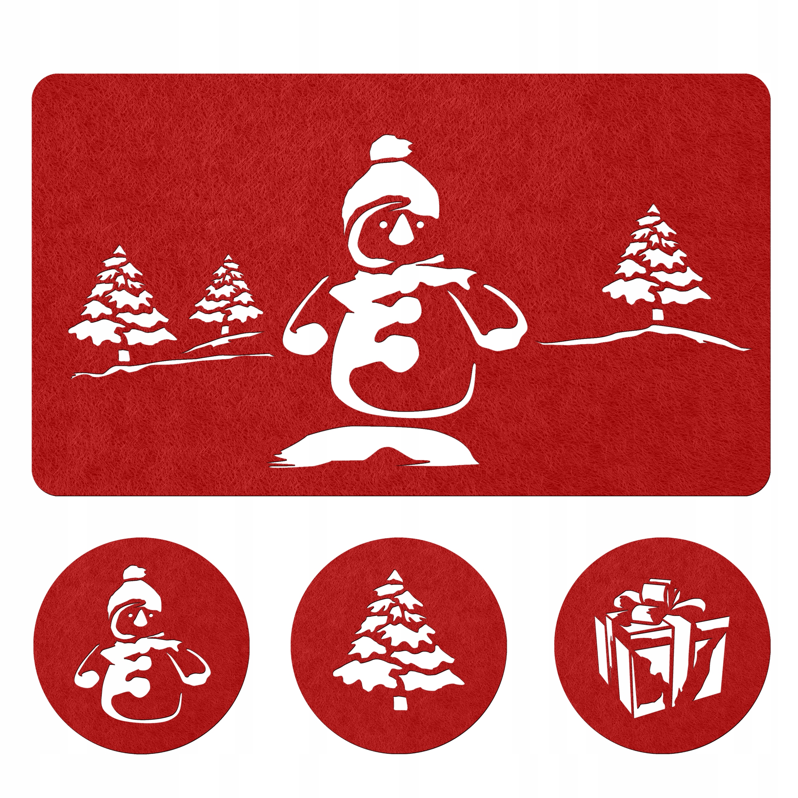 

Śliczny! świąteczny bieżnik filcowy na stół Filc