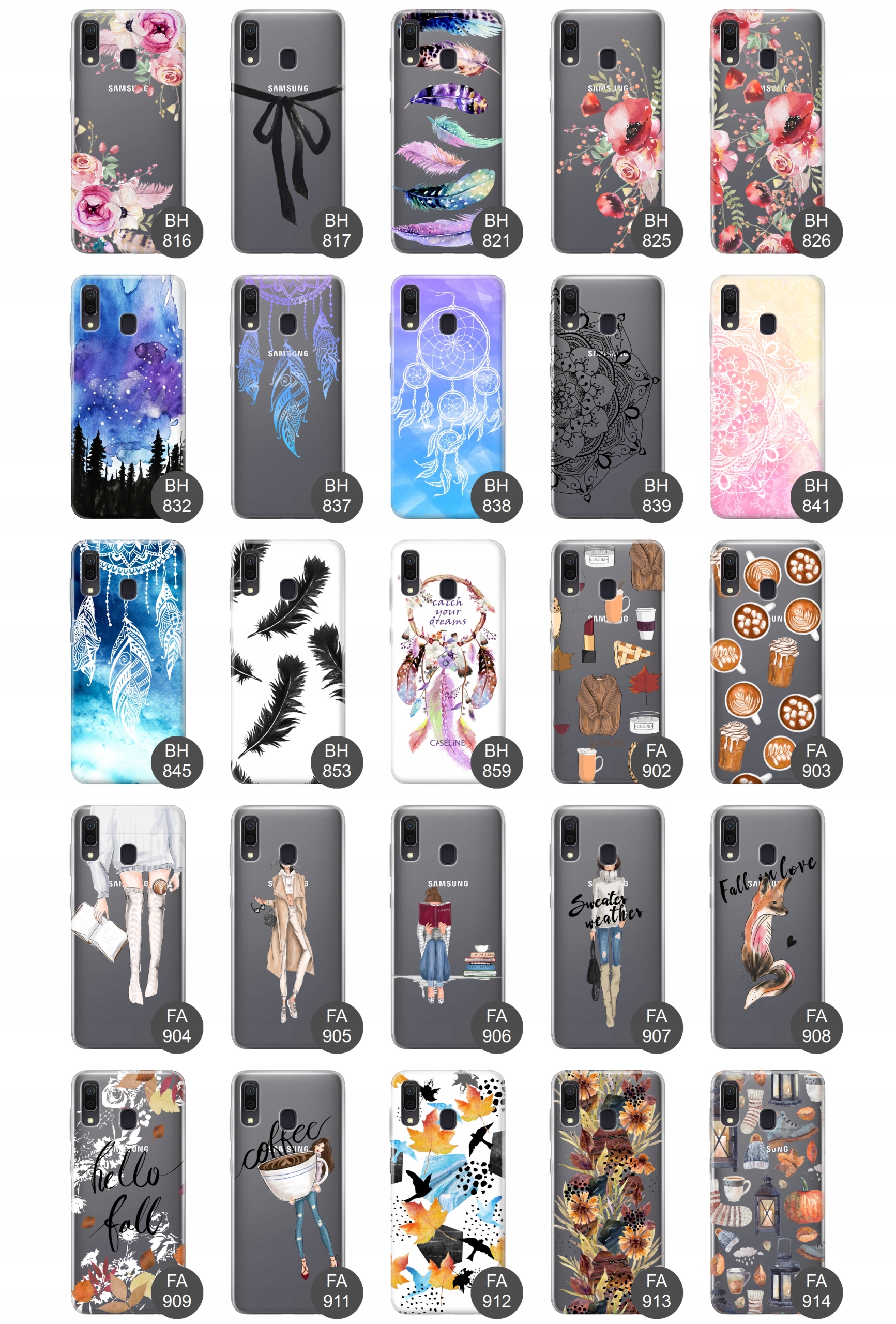 Etui do Samsung A40 telefon guma wzory