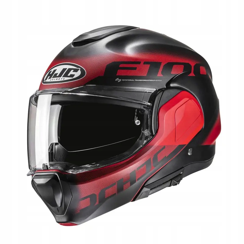 Motocyklová prilba s otočnou čeľusťou Hjc F100 Hetal Red M