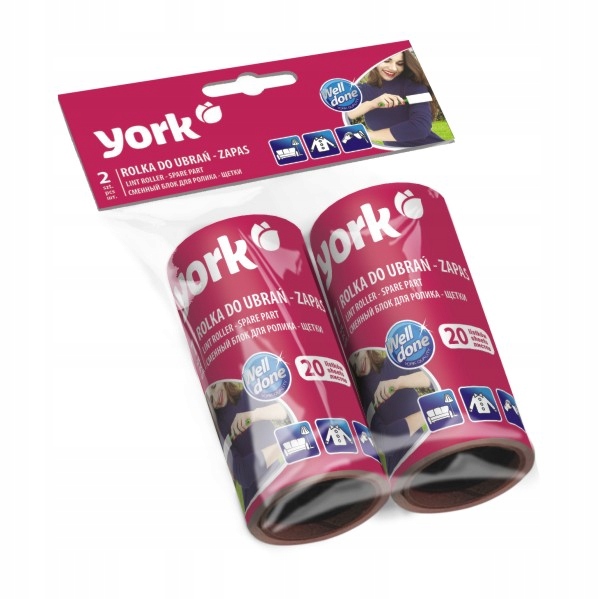 

York rolka wałek do czyszczenia ubrań zapas 2szt.