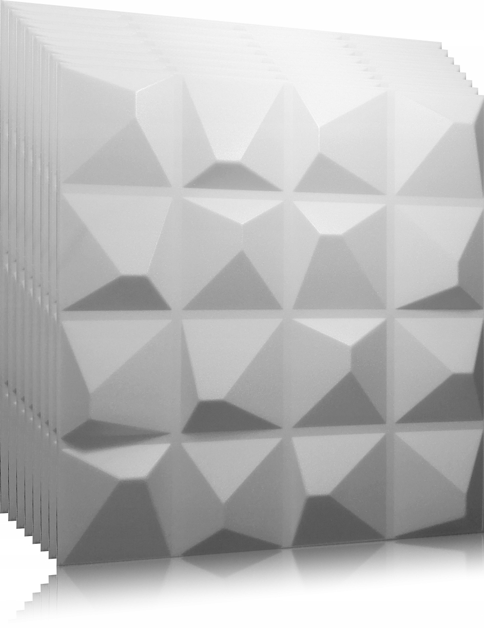 

Kaseton Panel Ścienny Białe 3D Kryształ 2m2+gratis