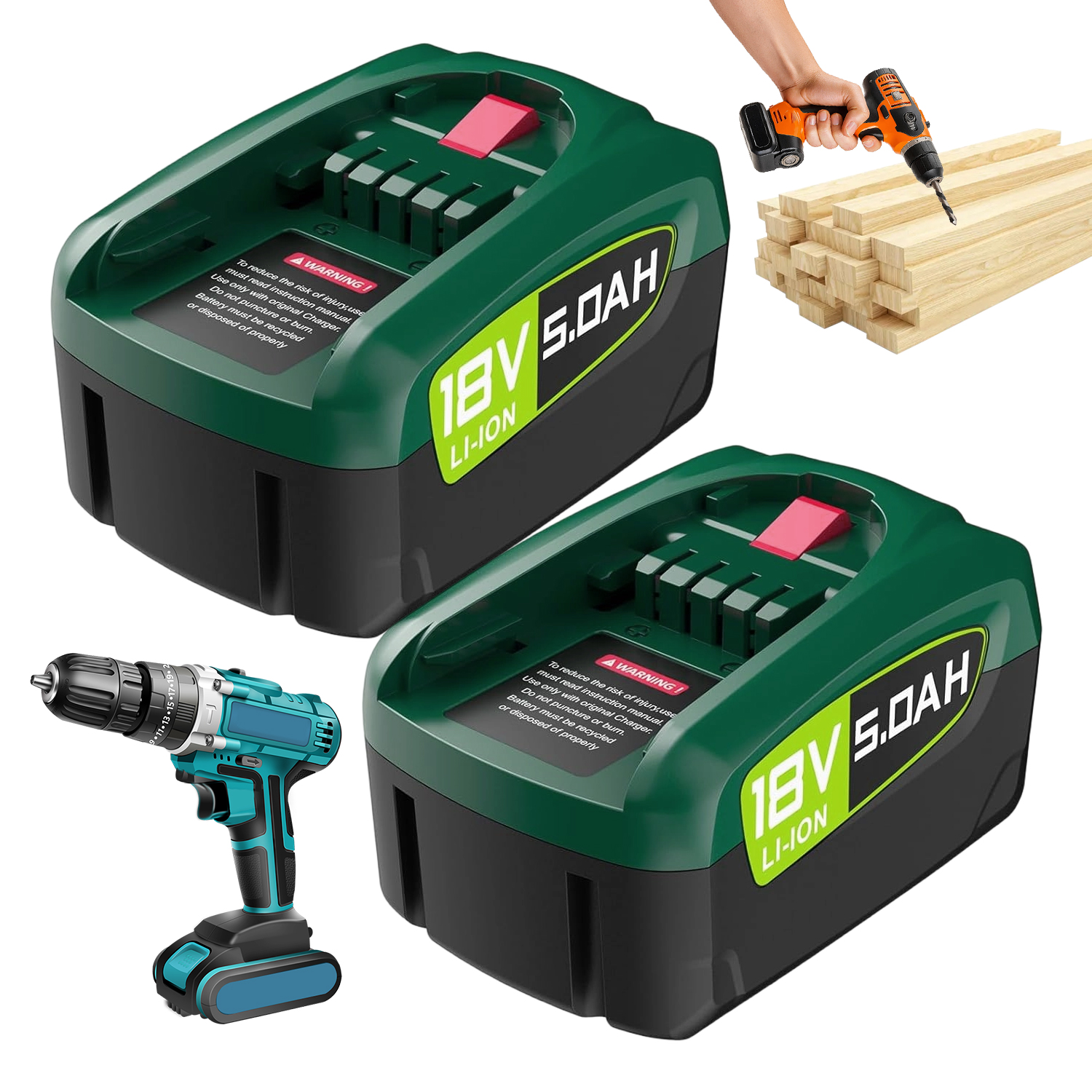 Akumulátor 18V 5000MAH Bosch Gloria Gardena S Ochranou Proti Přetížení