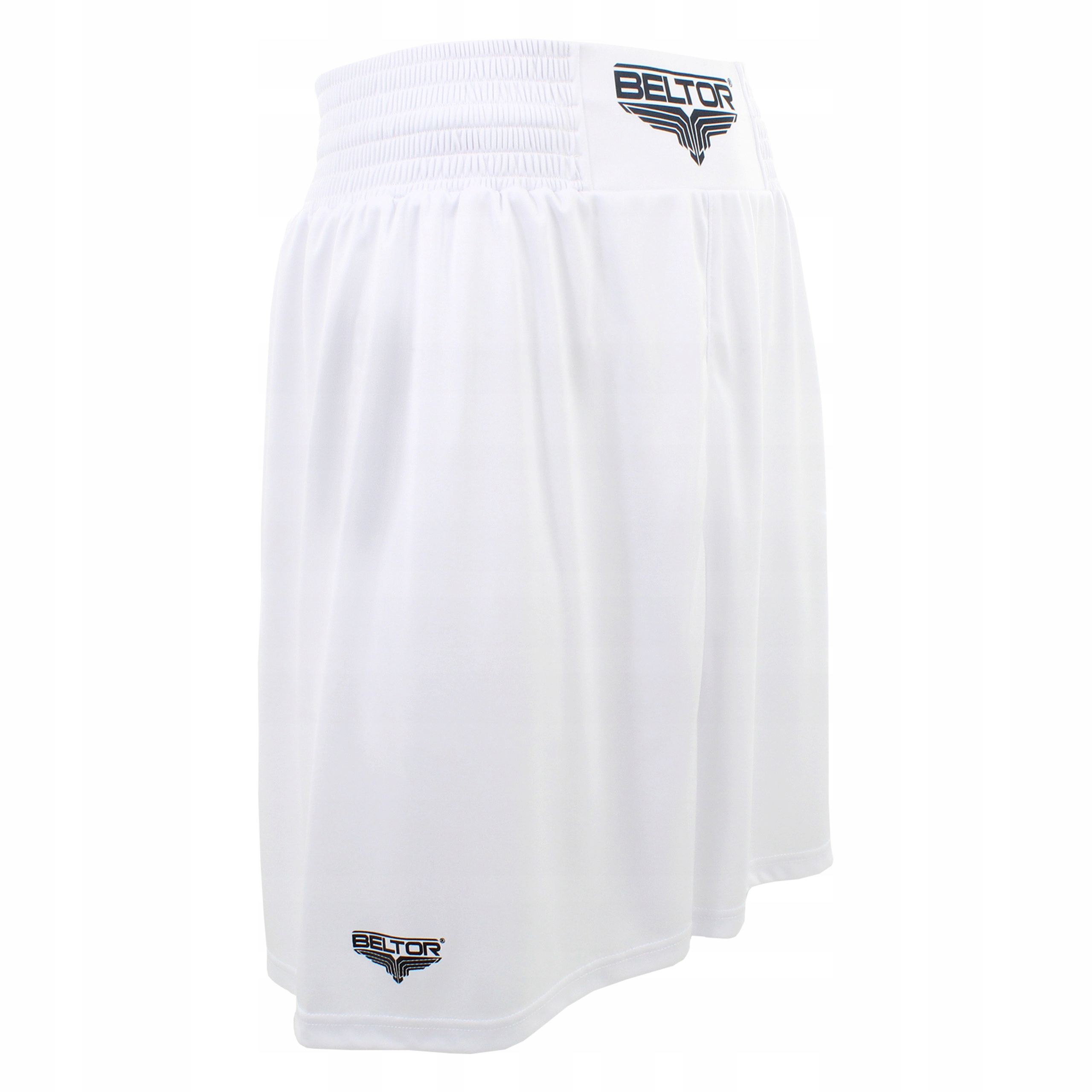 BELTOR SPODENKI SPORTOWE MĘSKIE SZORTY BIAŁE PUNCHER Z HAFTEM r. XXXL Rozmiar 3XL