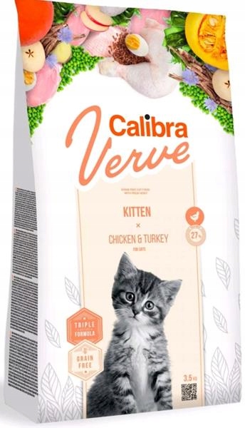 Levně Calibra Cat Verve Gf Kitten Chicken&Turkey3,5kg