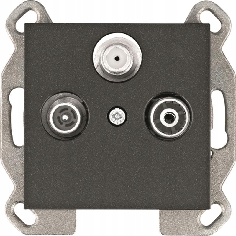 Hager Lumina černá zásuvka Rtv-sat koncová