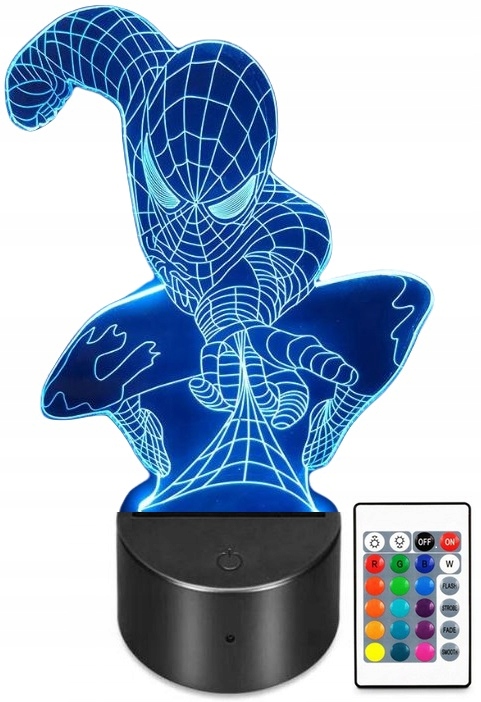

Lampa 3D Led Usb Spiderman Film Lampka Nocna