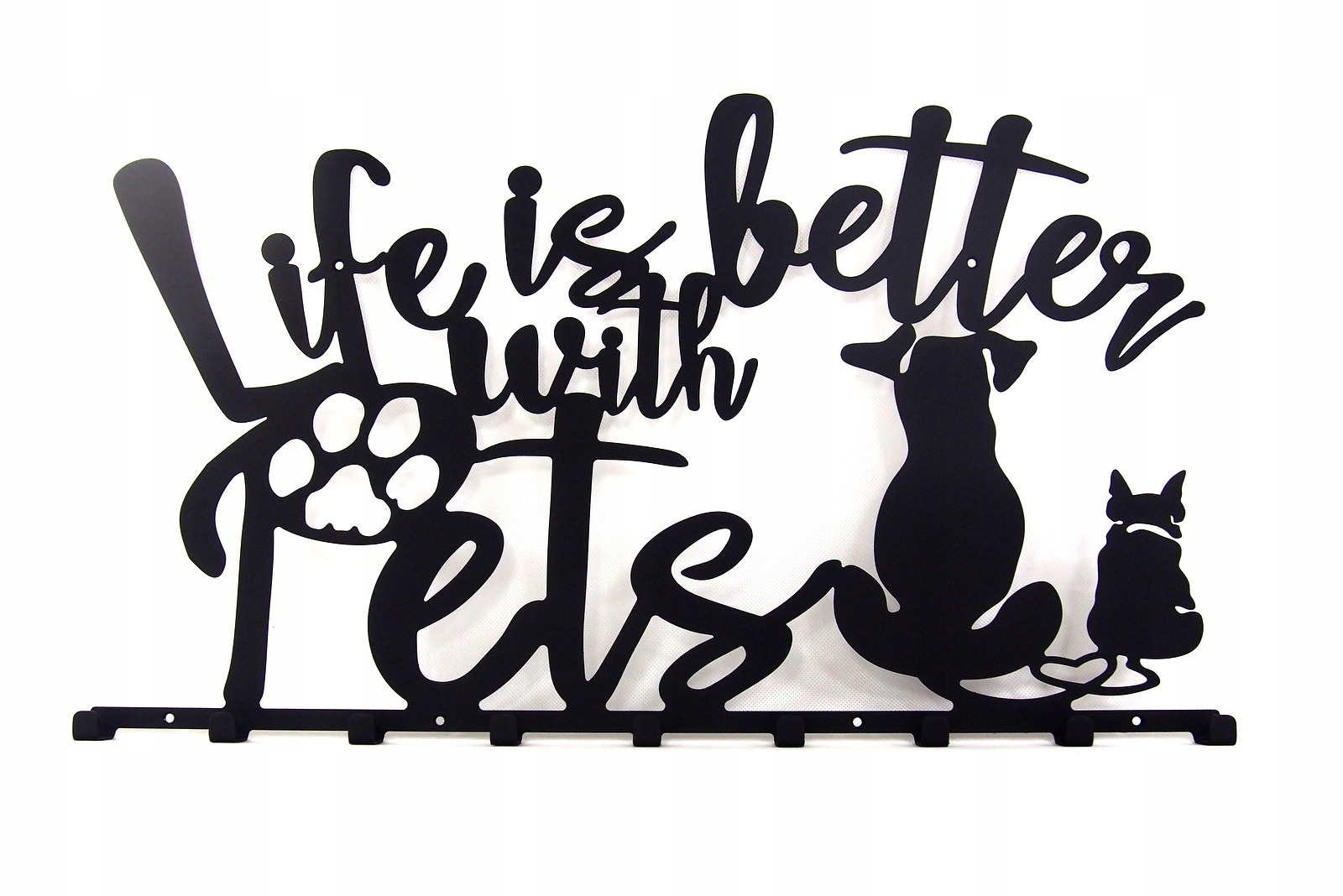 Wieszak na ubrania klucze i smycz Psia Garderoba "Life if better with PETS" Kod producenta 94