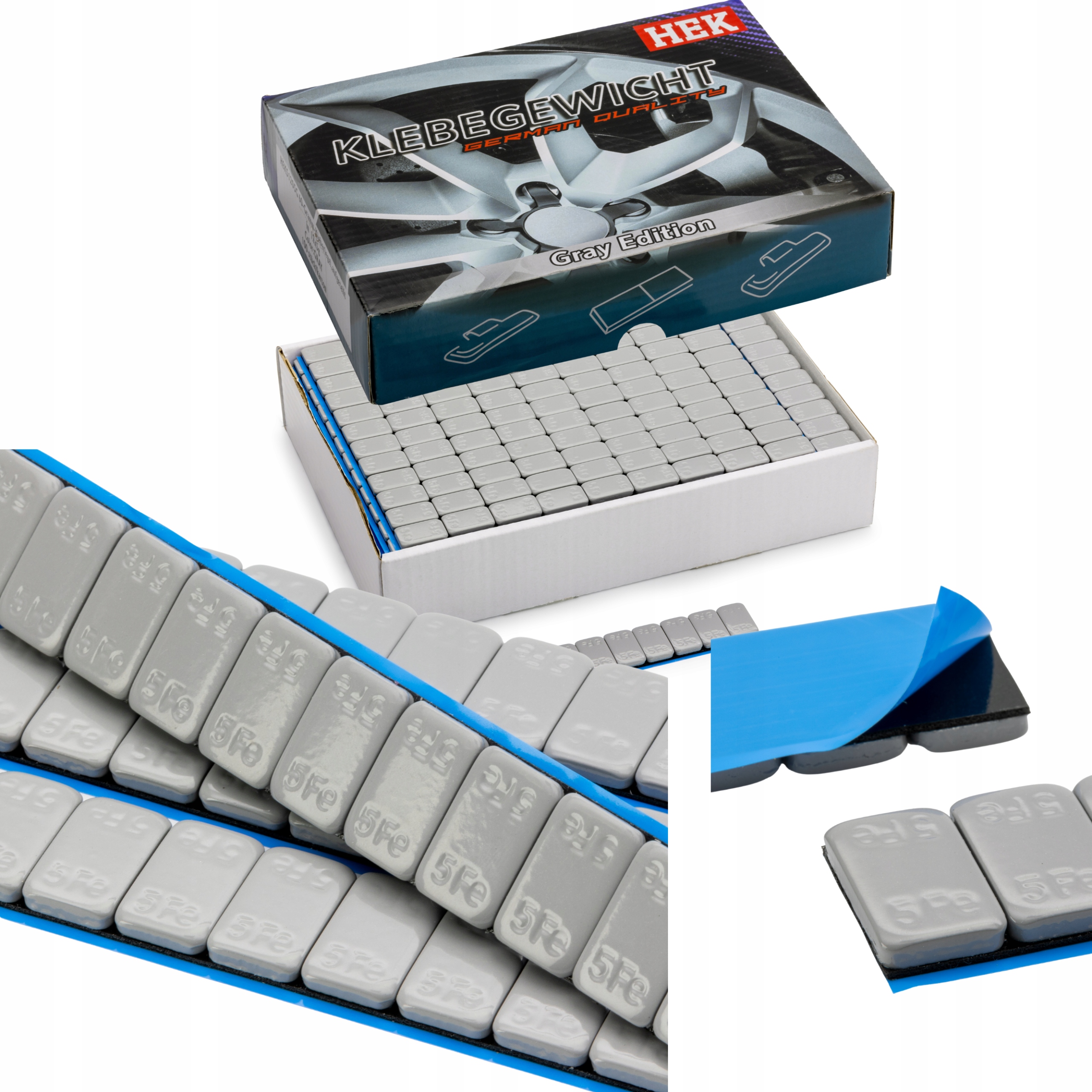 Ciężarki klejone powlekane do Felg aluminiowych Hek 60g (12x5g) 400szt