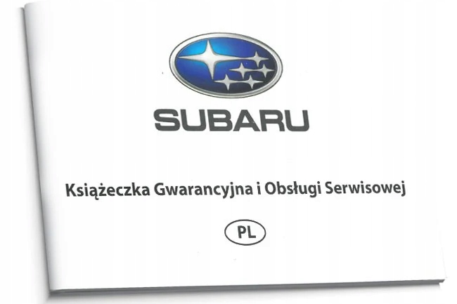 Subaru Польська Книга Гарантійного Обслуговування