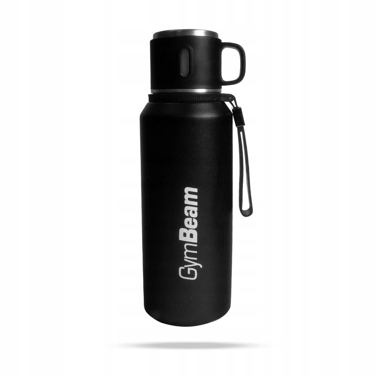 Termos Steel Vacuum Black 1000ml Na Ciepłe I Zimne Napoje Stylowy GymBeam