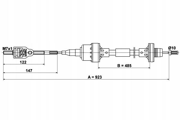 LINKA SPRZĘGŁA OPEL ASTRA F 1.4-2.0 09.91-03.01 ATE Producent części ATE