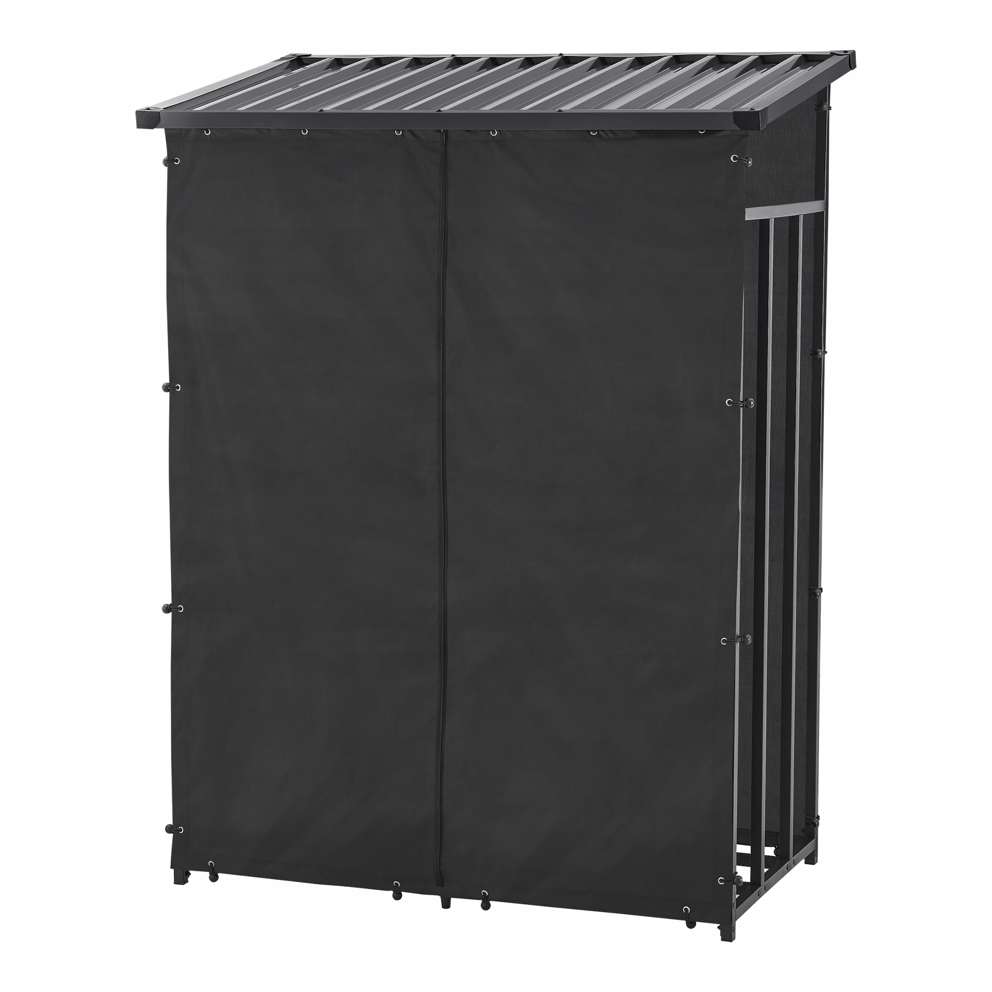 Dřevěný přístřešek na palivové dřevo Yakutat Černý 185x130x70 cm