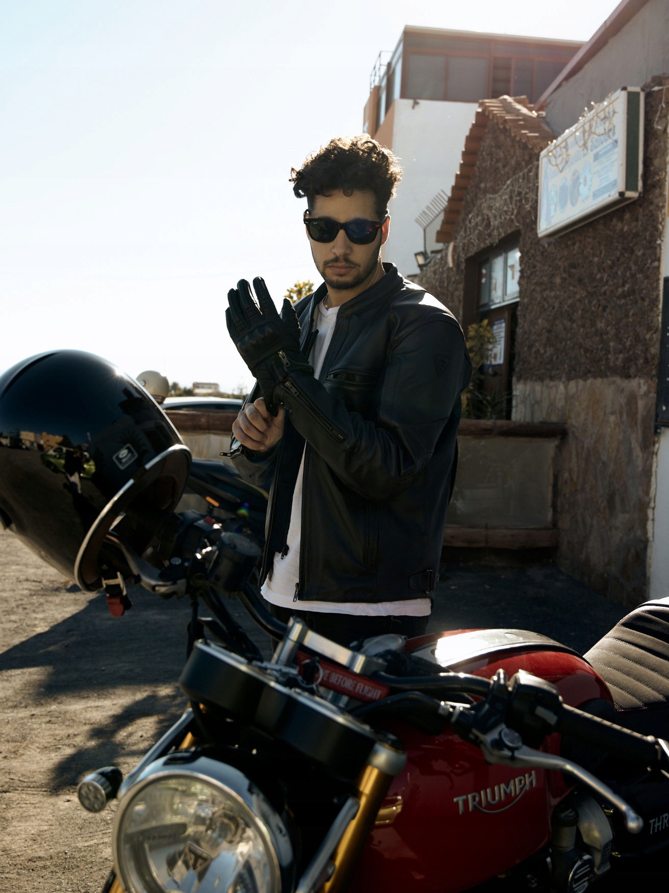 KURTKA MOTOCYKLOWA MĘSKIE SKÓRA REBELHORN RUNNER Model RUNNER III