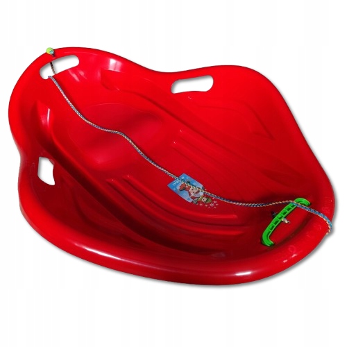 Ślizg na śnieg Muszla ślizgacz zjazdowy Sanki Plastikowe Czerwone