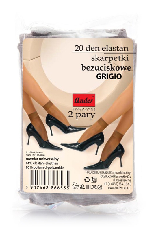 

skarpetki Elastan woreczek - grigio - Ander