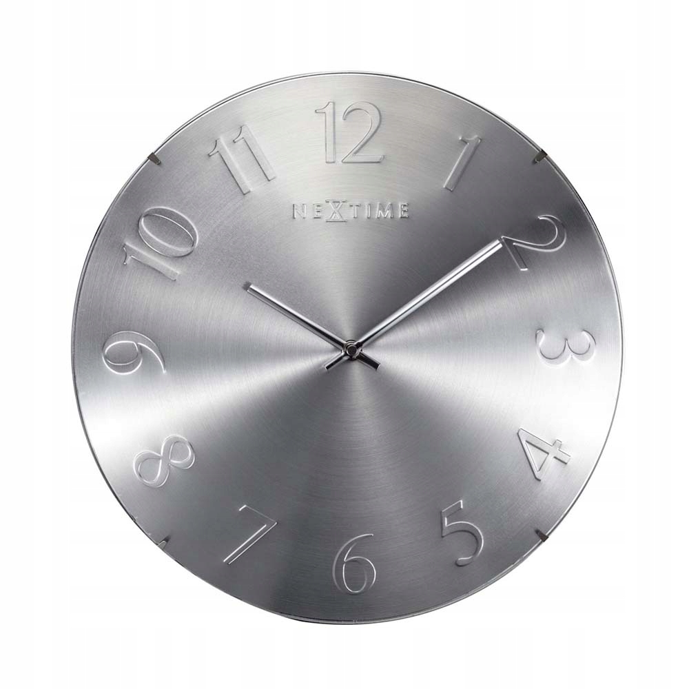 Strieborný nástenný hodinový stroj Elegant Dome Nextime