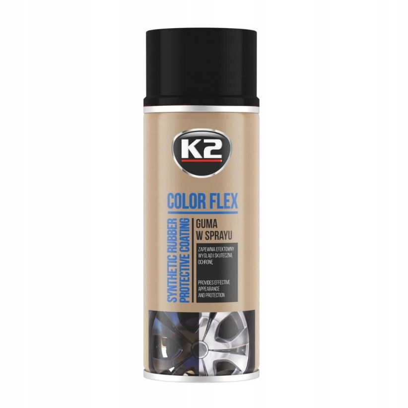 

K2 Color Flex Guma W Sprayu Kolor Czarny Połysk