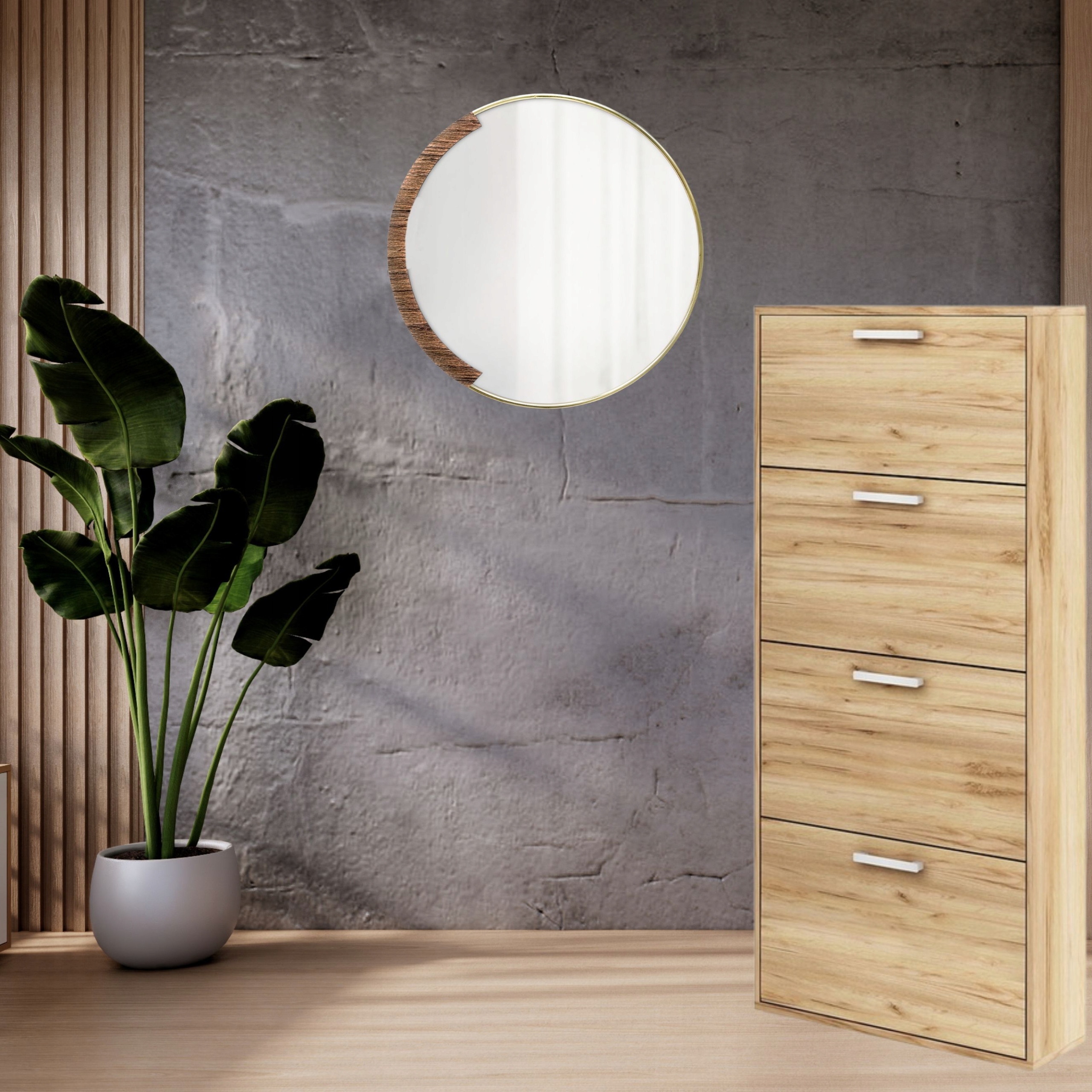 SZAFKA NA BUTY FALA 14 DĄB ZŁOTY WYSOKA SCHOWEK Wysokość mebla 146.5 cm