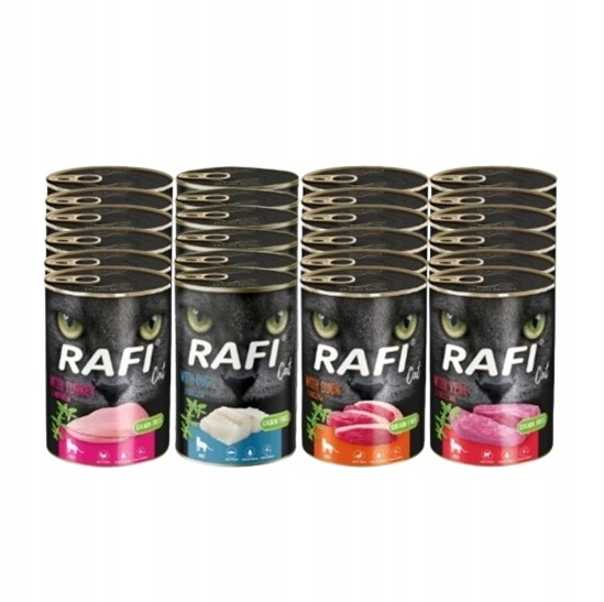 Rafi Cat wet cat food MIX Of Flavors 24x400 g