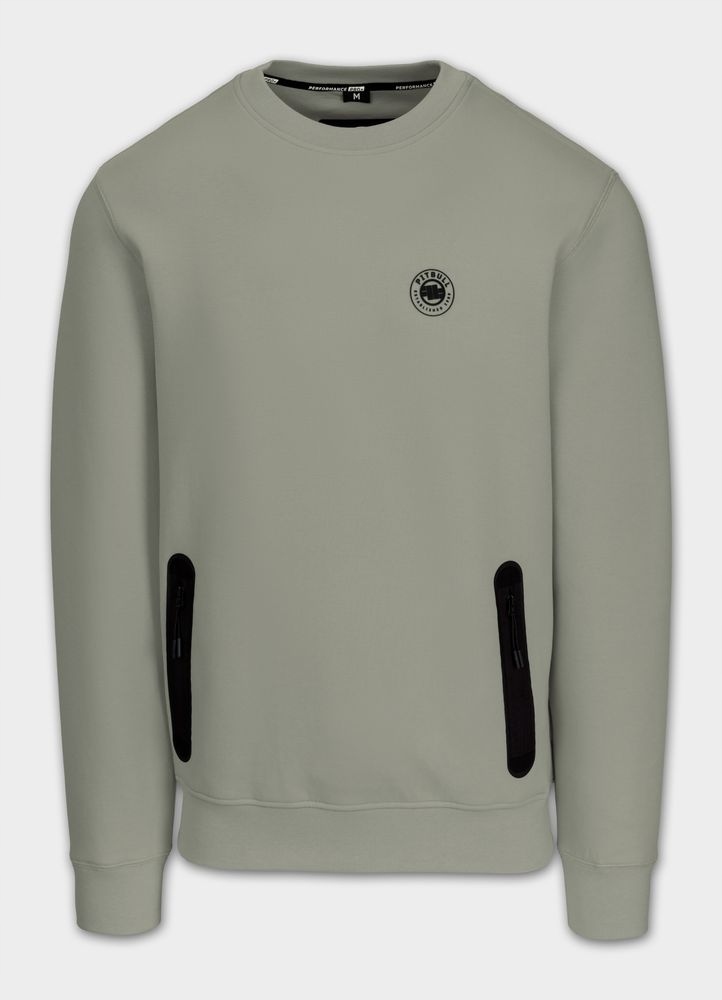 Pánská Mikina Pitbull Klasická Mikina Crewneck Hladká Sportovní Dogwood