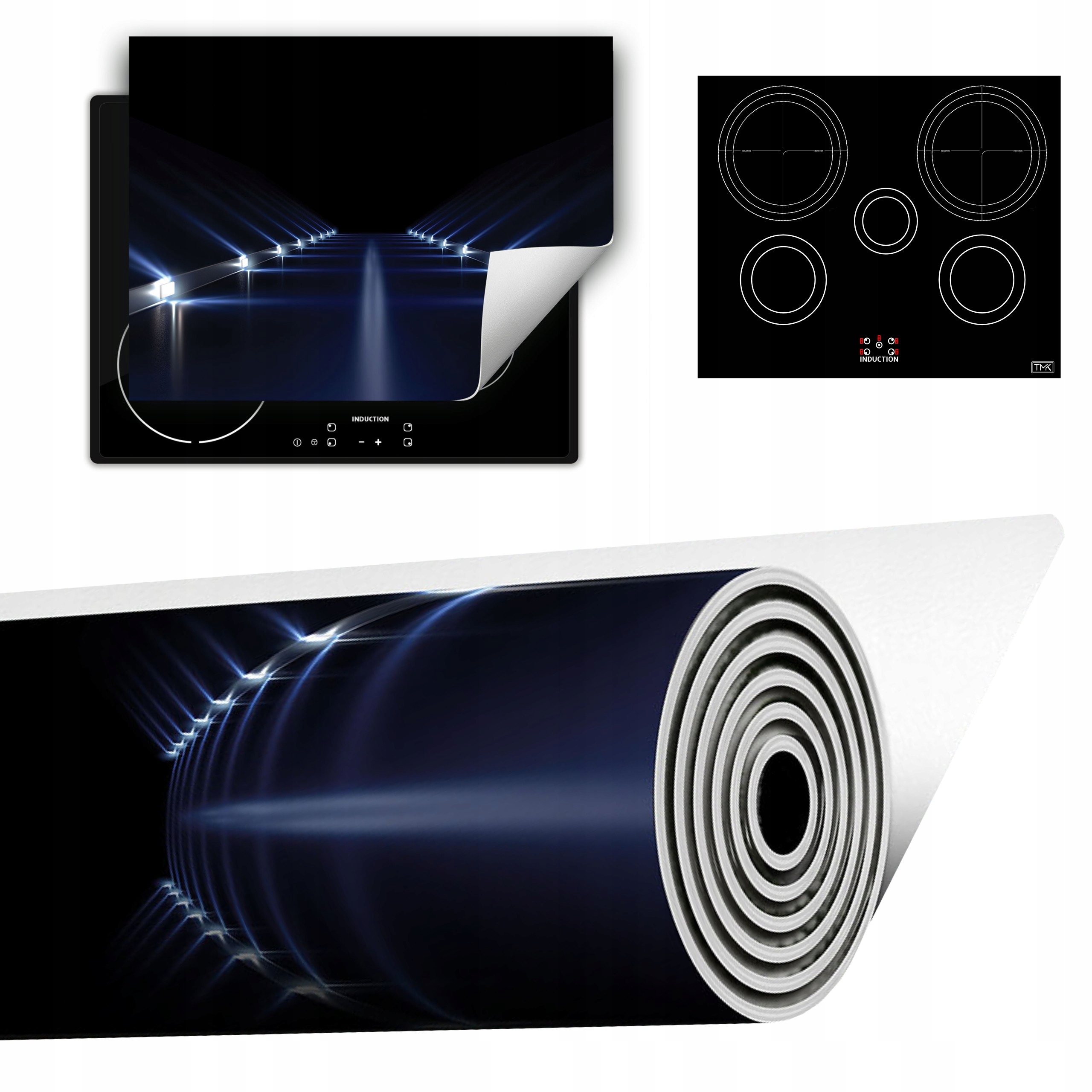 Vinylová Podložka Do Kuchyně Více Místa 70x52 černá ulice