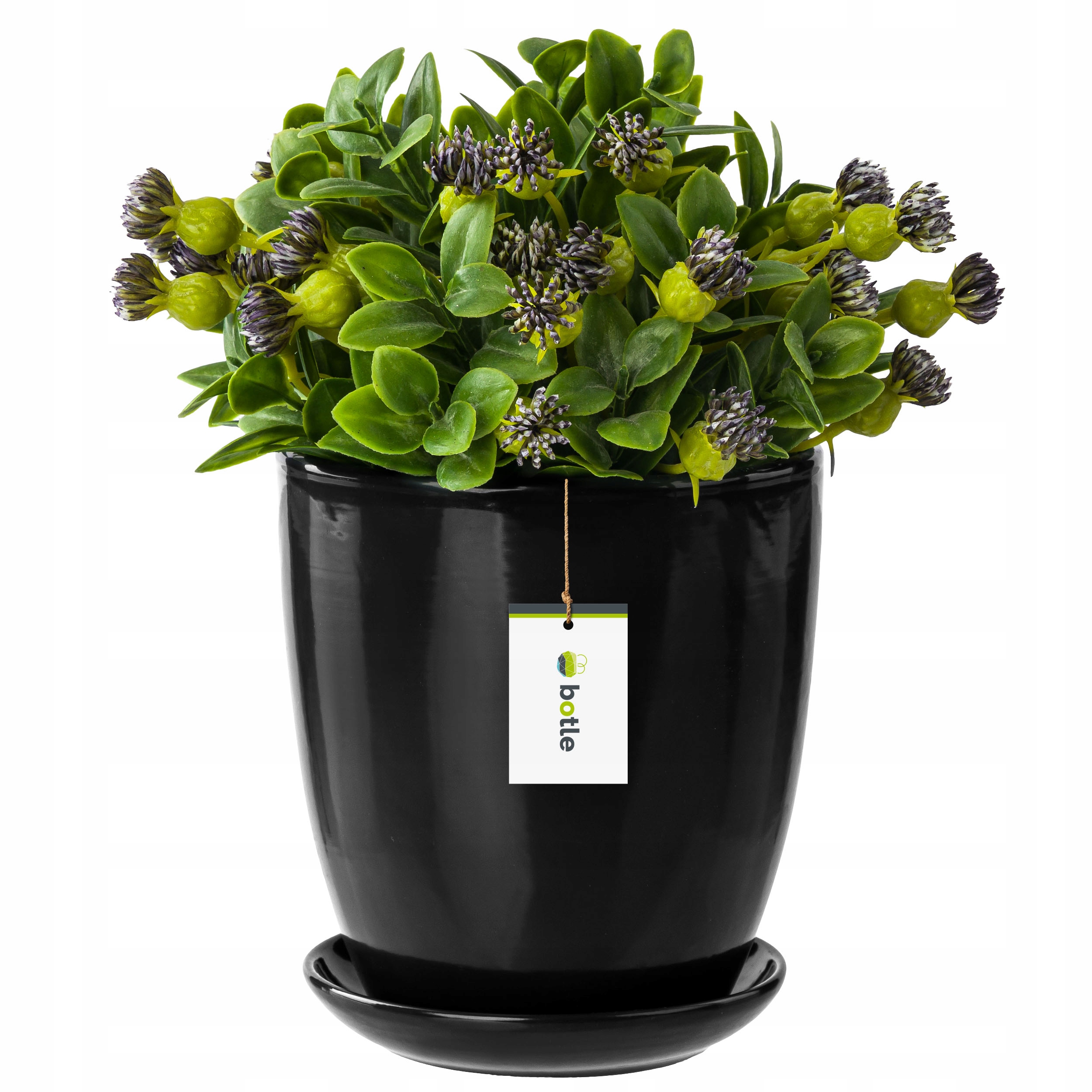 

Doniczka ceramiczna ø29cm z podstawką czarny