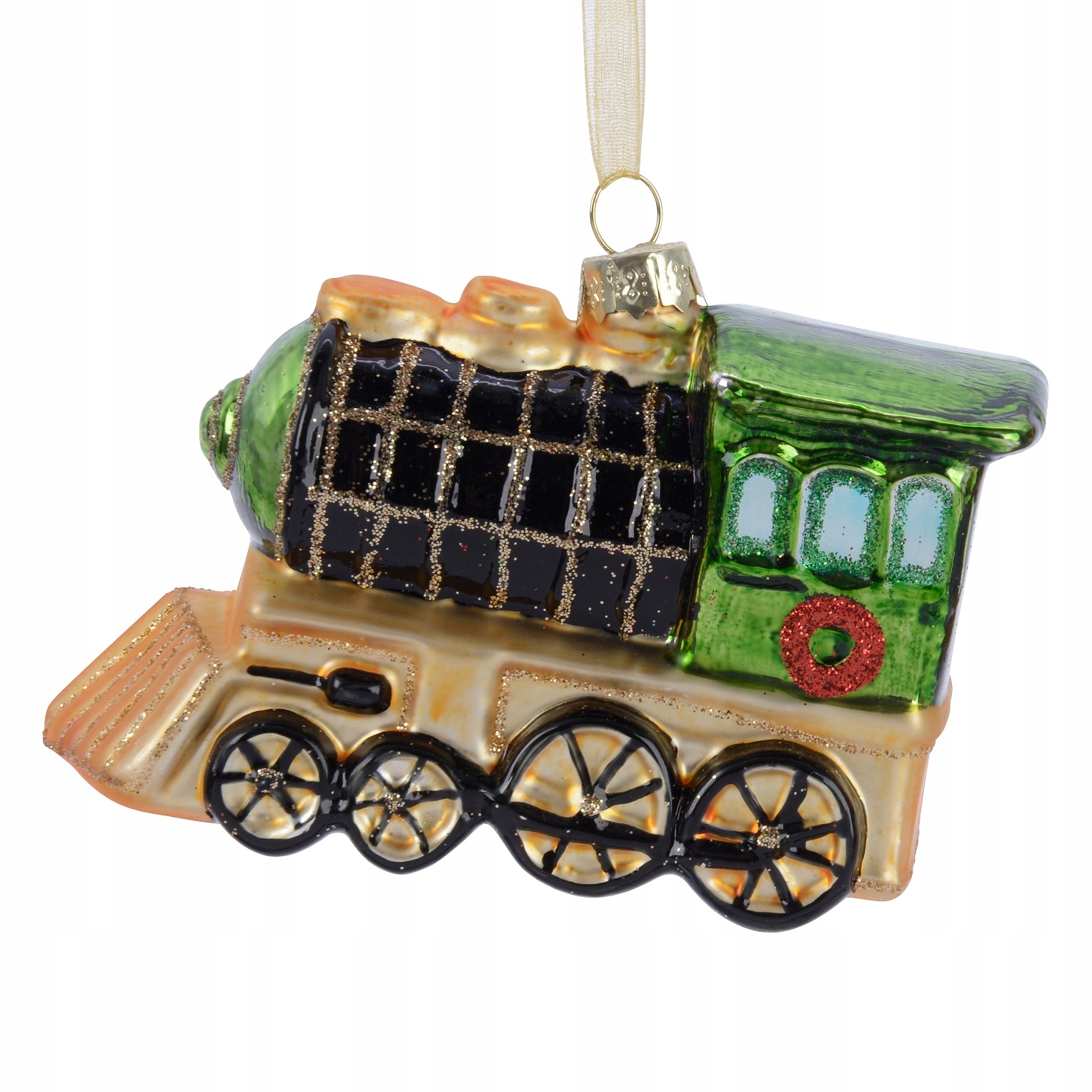 

Bombka Szklana Zielona Ciuchcia 11 x 8cm Duża